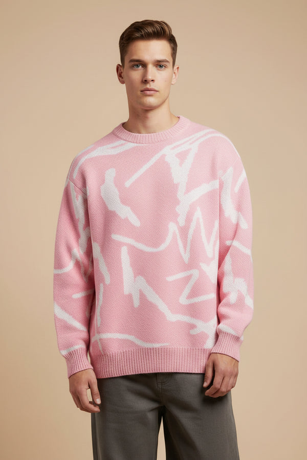Rose Geometry Knit Sweater