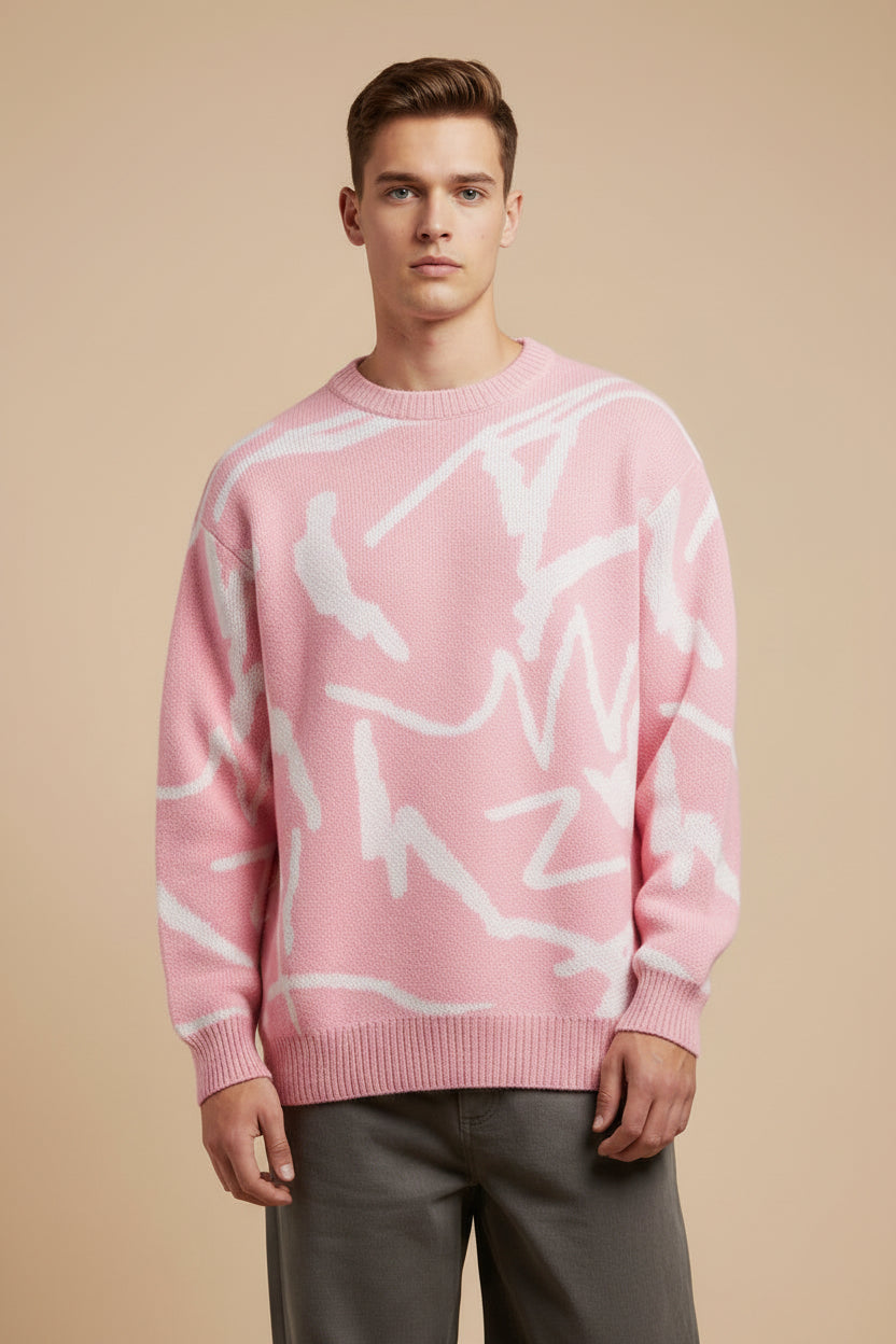 Rose Geometry Knit Sweater