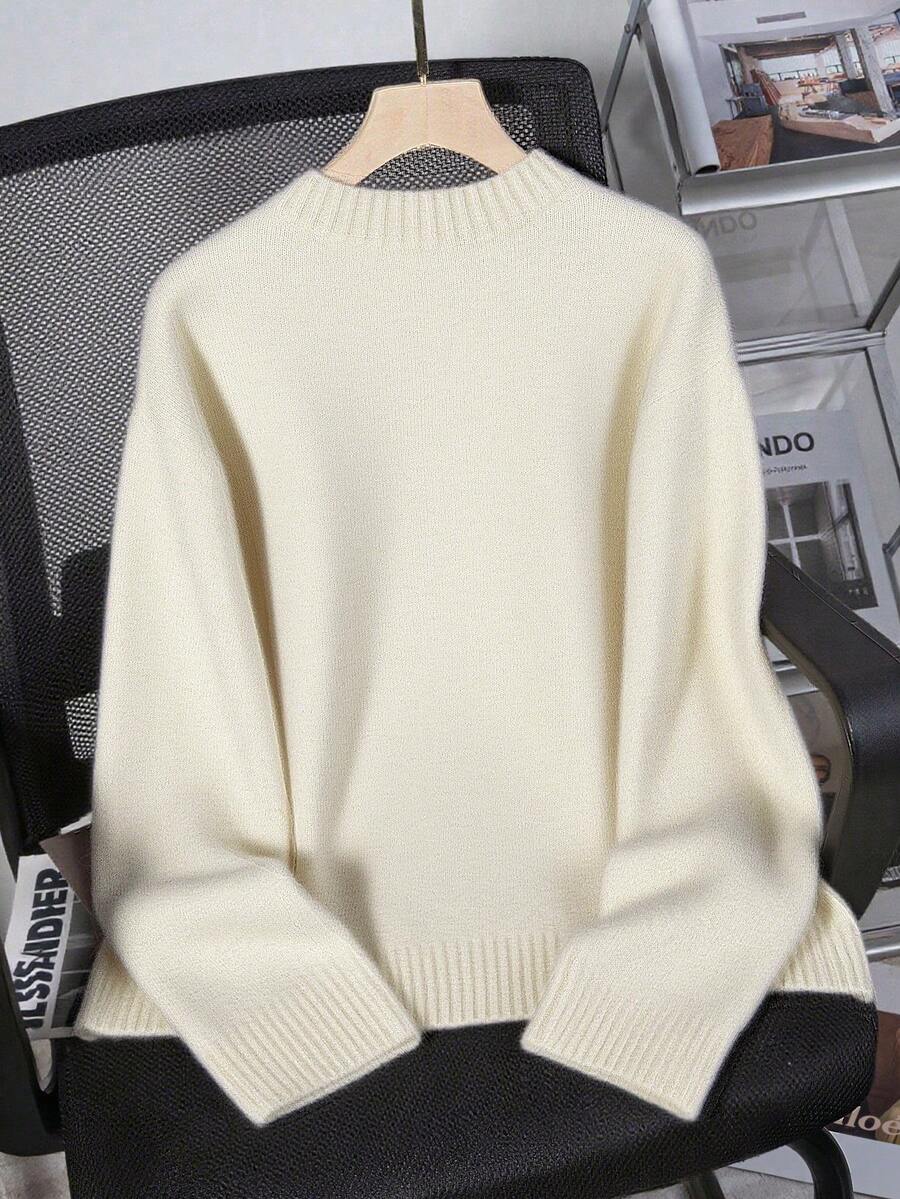Aurielle Knit Stand-Collar Sweater